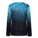thumbnail image 5 of ICHUANYI Clearance Fashion Women Casual Long Sleeve Printed V-Neck Blouse T-Shirt Ladies Tops(Light blue, XXL) ICHUANYI WER2023081401658, 5 of 5
