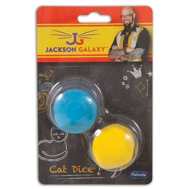 Petmate Jackson Galaxy Multicolored Rubber Cat Dice and Soft Cat Toy 1.