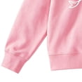 thumbnail image 7 of Girls Bow Print Crewneck Sweatshirt Pink Cotton Long Sleeve Pullover for Kids,Size 12-13T, 7 of 7