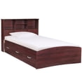 thumbnail image 3 of Home Square 2-Piece Set with Twin Captains Bed Chest Bedroom Dresser in Mahogany, 3 of 15