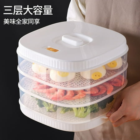 

Microwave Steamer with Lid Kitchen Food Steamer Microwave Vegetables Steamer Case