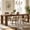 Brown, variant on Fnova 86.6" Modern Dining Table for 8 People, Farmhouse Rectangular Narrow Extra Long Kitchen Table with Pedestal Base, Heavy Duty Dinner Table for Dining Room, Kitchen, Living Room
