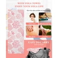 thumbnail image 5 of Coastal Pink Yoga Towel for Hot Yoga Non Slip, Ocean Coral Starfish Shell Modern Sea Yoga Mat Towel Absorbent Yoga Sweat Towels Microfiber Hot Yoga Blanket for Bikram Pilates 26"x70", 5 of 7