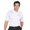 White/Light Navy, variant on Monterey Club Men's Charter Single Stripe Jersey Golf Polo Shirt #1630