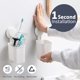 thumbnail image 2 of Paquete de 2 soportes para cepillos de dientes con ventosa, cepillo de dientes eléctrico sin taladro para ducha de pared, soporte para pasta de dientes y afeitadoras para ducha de baño JAMW Sencillez, 2 of 5