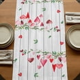 thumbnail image 5 of Table Runners 72 Inches Long Dress Scarves, Valentine's Day Farmhouse Kitchen Table Runner, Coffee Tablerunners, Red Love Hearts Car Romantic Grey Wooden 14x72 Inch, 5 of 9