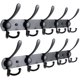 thumbnail image 1 of Ganchos de pared, perchero montado en la pared, percheros, perchero montado en la pared de acero inoxidable, perchero, gancho de pared negro (5 ganchos, 2 paquetes) XianweiShao 8390613979797, 1 of 1