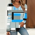 thumbnail image 2 of Long Sleeve Shirts For Women d V Neck Floral And Plant Printed Casual Fashion T Shirt Top Womens Long Sleeve Tops, 2 of 5