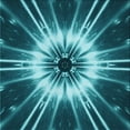 thumbnail image 1 of Ahgly Company Machine Washable Indoor Square Transitional Medium Teal Green Area Rugs, 8' Square, 1 of 7