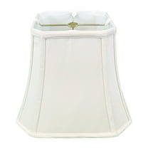 Royal Designs Square Cut Corner Bell Lamp Shade, White, 9" x 16" x 13"