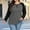 Dark Gray, variant on Women's Plus Size Sweatshirt Casual Chest Print Solid Color Round Neck Pullover Loose Long Sleeved Raglan Top Purple