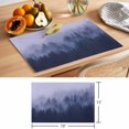 thumbnail image 6 of Fogged Mist Forest Placemats Set of 12 Botanical Pines Peaks Zen Minimalist Place Mats Indoor Wipeable Table Mats Washable Cloth Dining Table Placemats for Kitchen Holiday Party Home Decor 13x19 Inch, 6 of 9