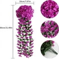 thumbnail image 7 of NOGIS 2 Pack Artificial Hanging Flowers Fake Hanging Plants Violet Ivy Fake Hanging Plant for Wall Home Patio Room Garden Wedding Indoor Outdoor Fall Decoration (Purple), 7 of 7
