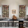 thumbnail image 2 of Paisley Design Kitchen Curtains - Vintage Tier Cafe Curtains for Bathroom Living RV Rod Pocket Window Drapes 36 Inch 2 Panels Set 28"x36" Window Treatment Tiers, 2 of 4