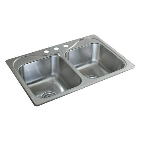 Sterling by Kohler Southhaven® X 11855-3 Double Basin Drop In Kitchen Sink