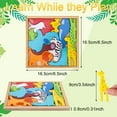 thumbnail image 4 of sixwipe 4 Sets Wooden Puzzles for Kid with Stacking Blocks, 2 In 1 Educational and Learning Gift Toys for 3+ Year Old Boy Girl - Dinosaur, Forest Animals, Marine Animals, Vehicles, 4 of 7