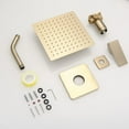thumbnail image 4 of Shower Faucet Set Brushed Gold, Bathroom Rainfall Shower System with Stainless Steel Rain Shower Head, Single Function Shower Trim Kit with Rough-in Valve, 4 of 5