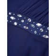thumbnail image 5 of Kaerm Ruched Chiffon One Shoulder Flower Girl Dresses Kids Junior Bridesmaid Wedding Party Gown Navy Blue 16, 5 of 5