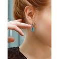 thumbnail image 2 of Pendientes colgantes Huggie PROSTEEL Acero Inoxidable para mujeres niñas Diciembre turquesa Cristal regalo, 2 of 7