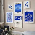 thumbnail image 2 of Cuadro sobre lienzo con mariposas y plantas botánicas de Matisse Andy Warhol, pósteres y grabados de arte mural de Bauhaus azul para decoración de salas de estar, 2 of 5