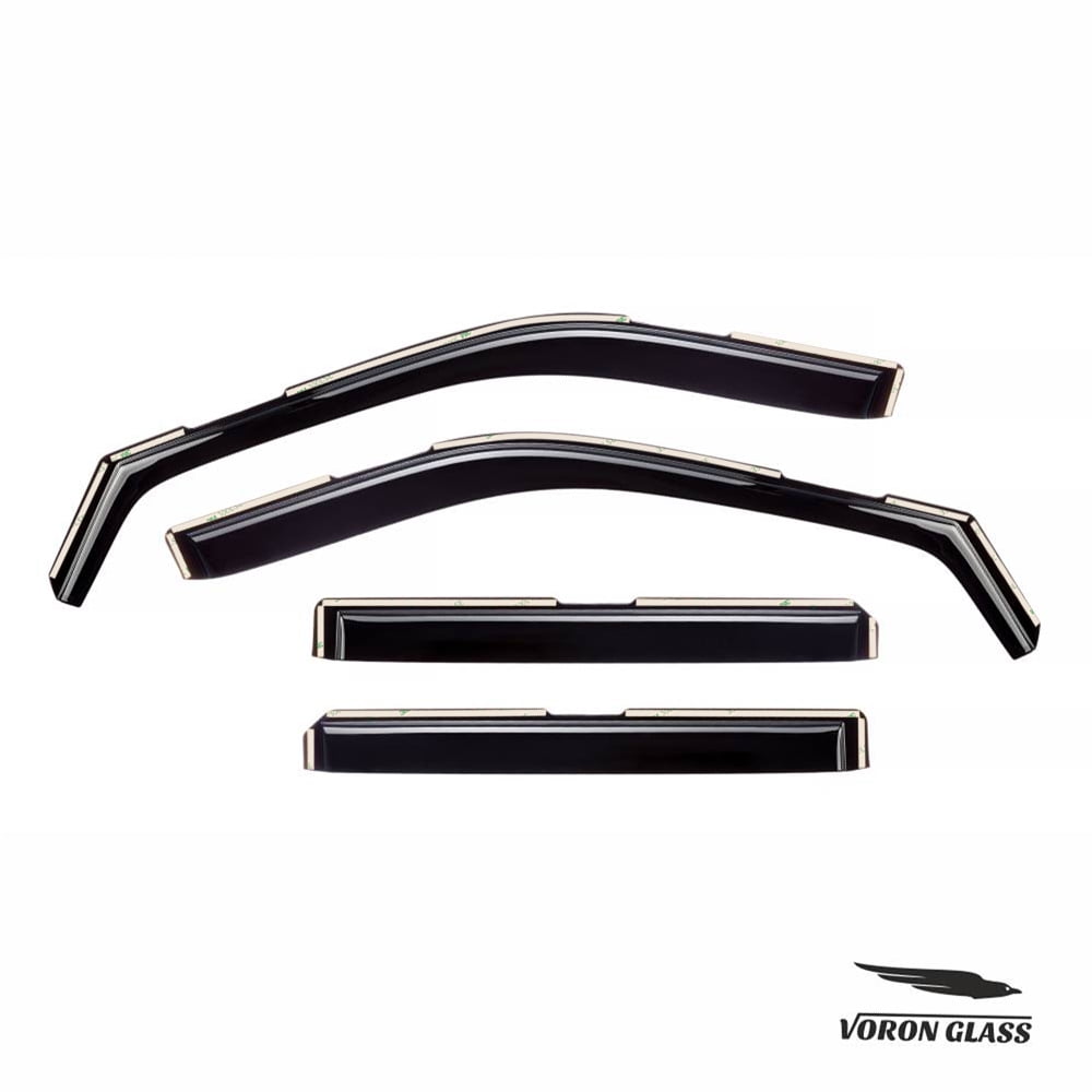Voron Glass In-Channel Extra Durable Rain Guards for Ford Explorer 2011-2019, Window Deflectors, Vent Window Visors, 4 Pieces - 220116