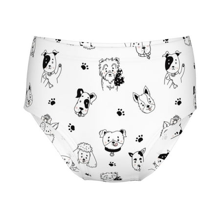 Girls Underwear  Cute Dog Puppy happy Soft Breathable Cotton Girls Panties  Kids Cute Stretch Underwear Brief for Teen and Toddlers Girls