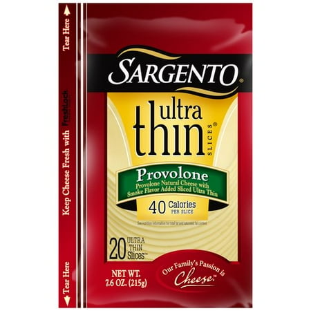 Sargento Ultra Thin Provolone Cheese Slices20 count7.6 oz - Walmart.com