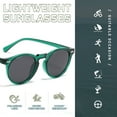 thumbnail image 3 of Gafas de sol retro literarias, gafas de sol redondas de moda europea y americana con clavos de arroz, hechas de PC, 3 of 5