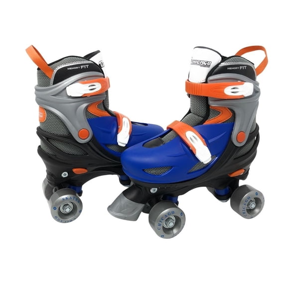 Chicago Skates Adjustable Junior sz M (1-4) Blue/Black Vers - Quad Roller Skates