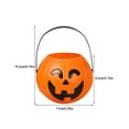 thumbnail image 3 of Halloween Pumpkin Bucket - Large Trick or Treat Candy Pail with Handle, Festive Pumpkin Lantern Basket for Kids Party Supplies & Candy Collection, 3 of 7