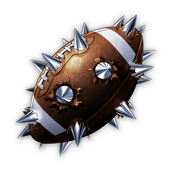 Football Spikes - 3" Vinyl Sticker - For Car Laptop I-Pad Phone Helmet Hard Hat - Waterproof Decal