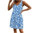 thumbnail image 2 of Sentmoon Women Dress Loose Sleeveless V Neck Beach Dresses Floral Print Thin Strap Vacation Dresses for Women 2025 Side Pockets Casual for Music Festival M, 2 of 6