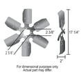 thumbnail image 3 of Derale 17117 Heavy Duty Fan Blade Series 1000 17" Steel Clutch Fan Standard Rotation, 3 of 4