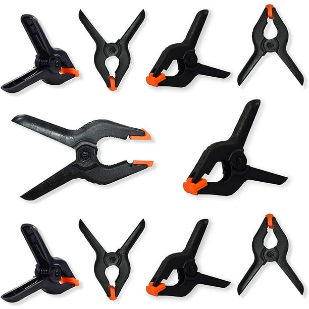 10Pack 4 Inch Spring Clamps for Photography, Small Clamps for