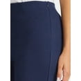 thumbnail image 4 of Time and Tru Women's Slim Straight Ponte Knit Dress Pants, 27” Inseam, Sizes XS-XXL, 4 of 5