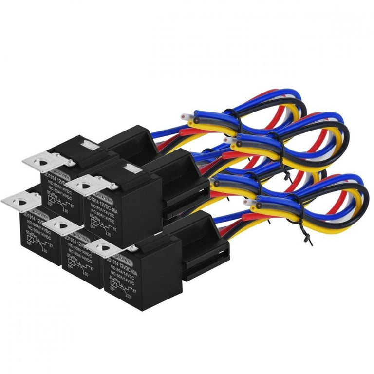 1pc 40a Automotive Car Auto Relay Messing 5 Pins Steckdose 12v 24v No + Nc, Hochwertig Erschwinglich