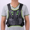thumbnail image 4 of Chaqueta de motociclista con protección para el pecho y la espalda, ideal para motocross. Verde, 4 of 9