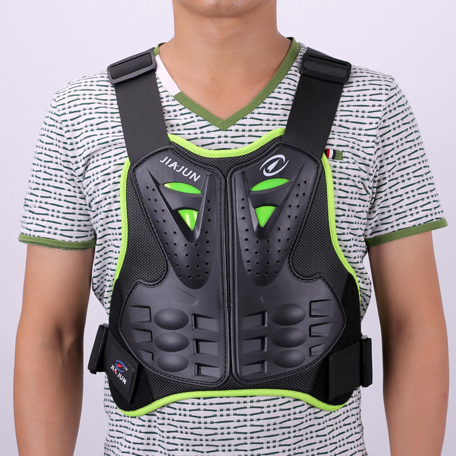 Protection de Moto Gilet Veste de Moto Protection Dorsale Adapte pour le Snowboard de Motocross Adulte Vert