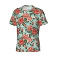 thumbnail image 3 of Rocae Rose Flowers for Men's Moisture-Wicking Crew Tee - T-Shirt for Sports, Outdoor Activities, and Casual Wear, 3 of 9