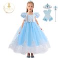 thumbnail image 1 of Cenicienta Fancy Cumpleaños Vestir Niñas Navidad Halloween Fiesta Disfraces Accesorios Niños Vestido De Boda 4-10 Años ASMR052, 1 of 3