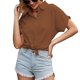 thumbnail image 2 of Top con botones de color liso camisa casual de manga corta suave y elegante a la moda para actividades al aire libre ANGGREK Otros, 2 of 5