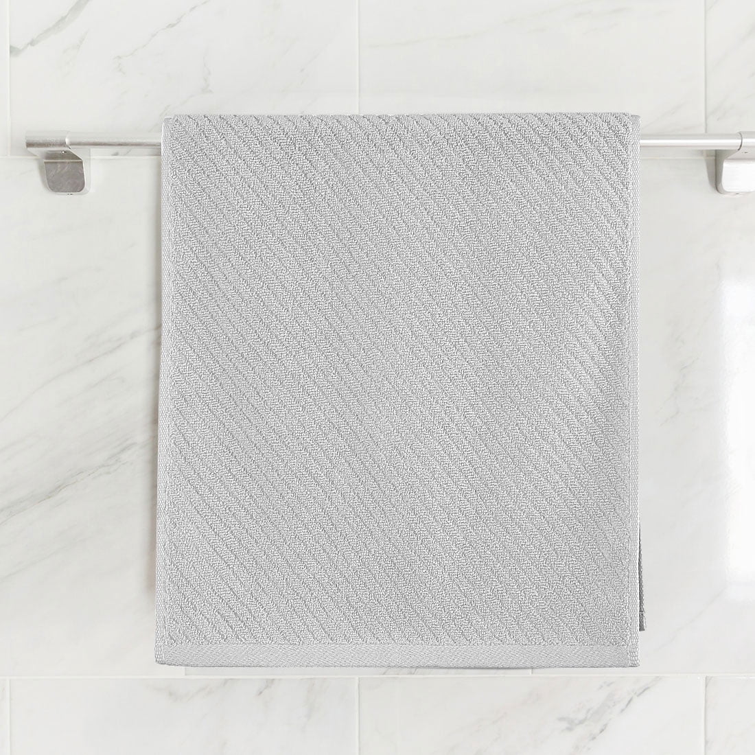 Unique Bargains 2-Pack 100% Cotton Absorbent Quick Dry Face Towels Gray