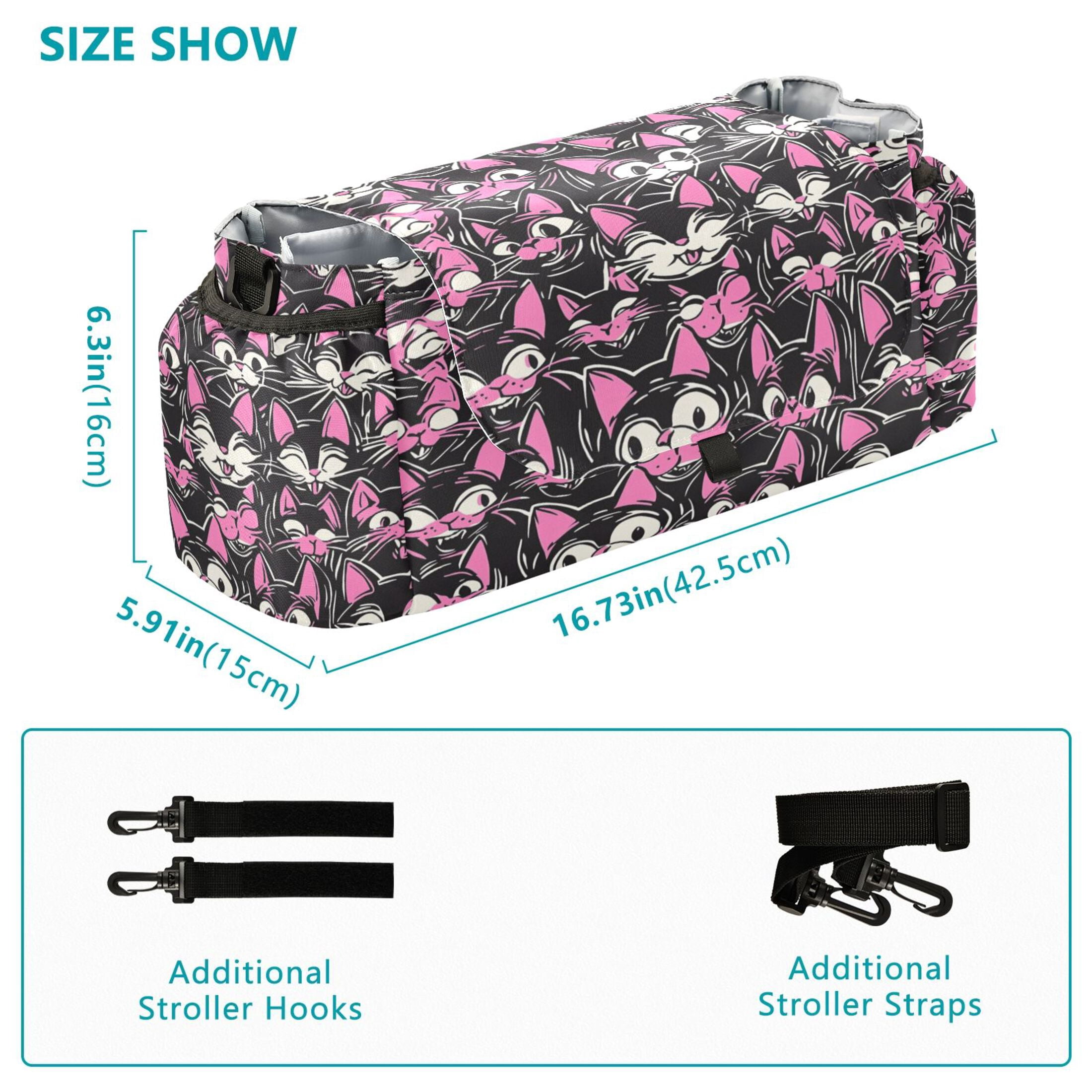 DIXRUYEE Stroller Organizer Delicate Blossom Lines Printed