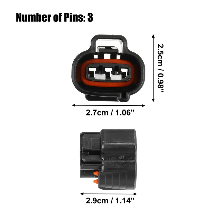 トップス WATTS Unique Bargains 1 Set 3 Pin Car Speed Sensor Connector