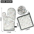 thumbnail image 6 of Pioneer Flower Kitchen Oven Mitt and Pot Holder Sets 2 Pcs for Baking, Cooking and Grilling, Heat Resistant Up To 392 °F, 6 of 7