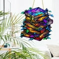 thumbnail image 6 of Stack of Books Christmas Ornament Suncatcher, 2025 Tree Ornament Bookish Gifts for Book Lovers, Librarians, Reader, Bookworm, Acrylic Book Themed Present Ideas for Bookish Gifts, 6 of 7