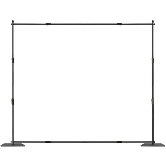 Professional 10ft Pipe Drape System - Adjustable Backdrop Stand with Steel Base for Wedding/Photography