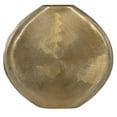 thumbnail image 3 of Maklaine Contemporary Aluminum Vase in Ribbed Metallic Gold Finish, 3 of 6