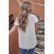 thumbnail image 1 of ABPHQTO Top de mujer blanco con volantes en el cuello y mangas escalonadas, 1 of 5