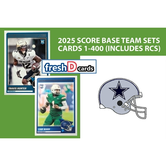 2025 SCORE NFL Dallas Cowboys Team Set Dak Prescott CeeDee Lamb Tony Dorsett